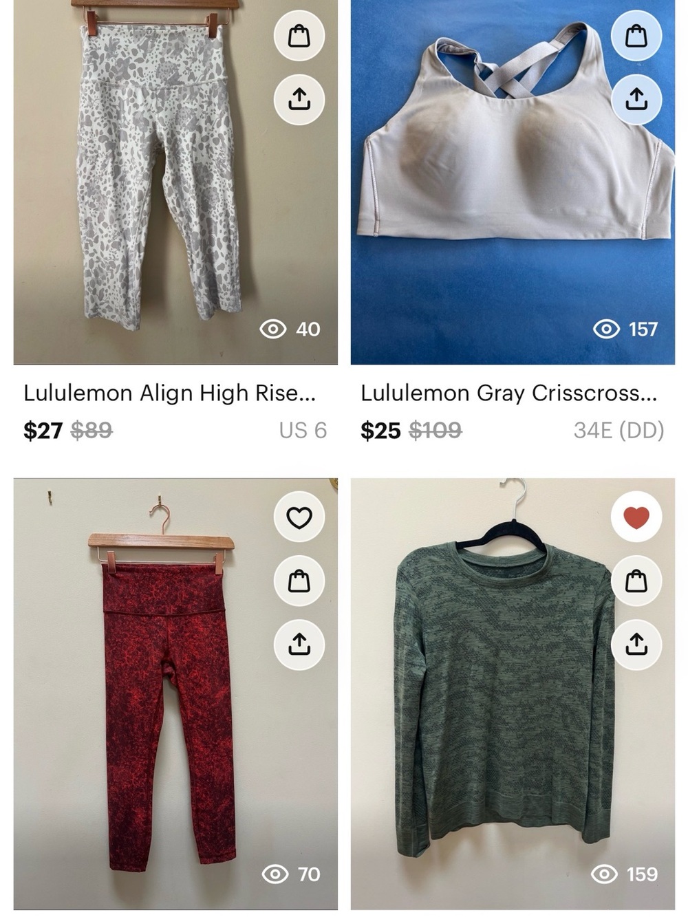 lululemon athletica Lot of 6 items, EUC